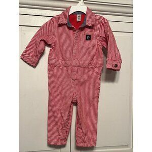 Striped Red Kids One-Piece Romper